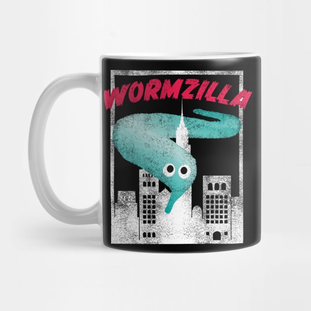 Worm On A String Meme Wormzilla Retro Japanese Style by YourGoods